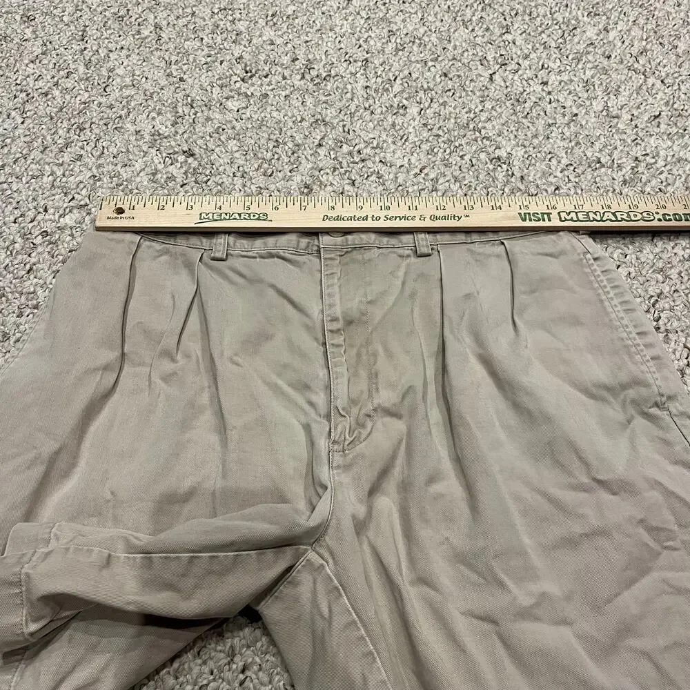 Polo Ralph Lauren Tyler Pleated Chino Shorts Mens 36 Preppy Cotton Casual